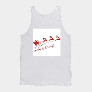 Retro Vintage Pink Santa Claus Tank Top